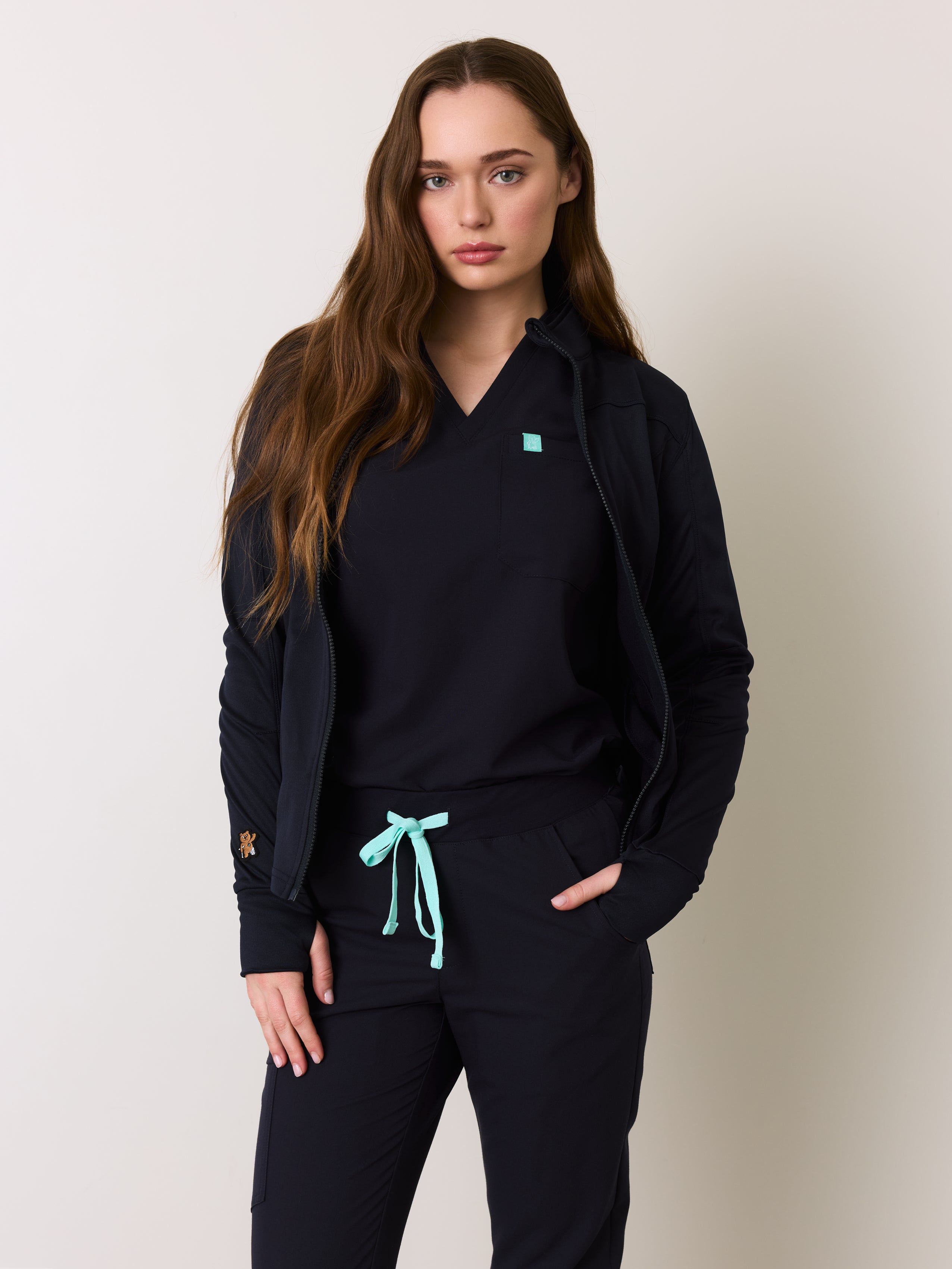 Polyester Full Zip Jacket – Bleu Nautique