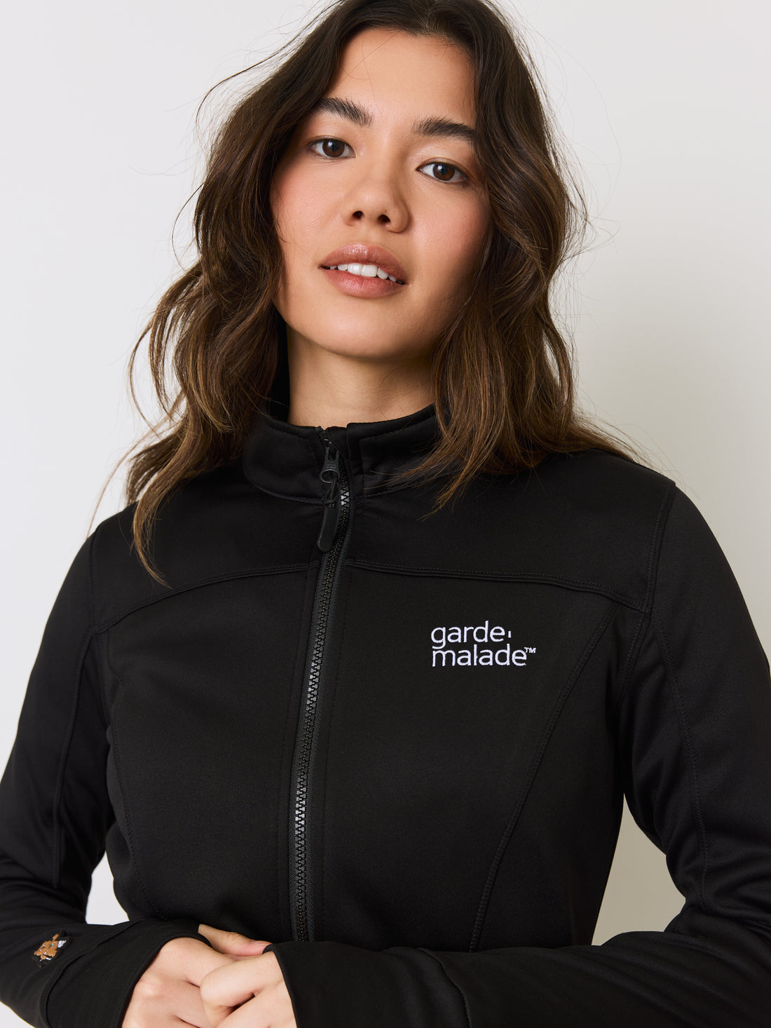 Veste Polyester Full Zip – Noir – Broderie Garde-Malade