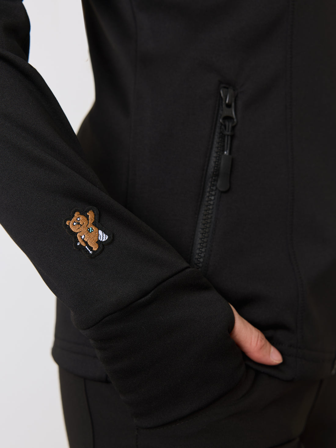 Veste Polyester Full Zip – Noir