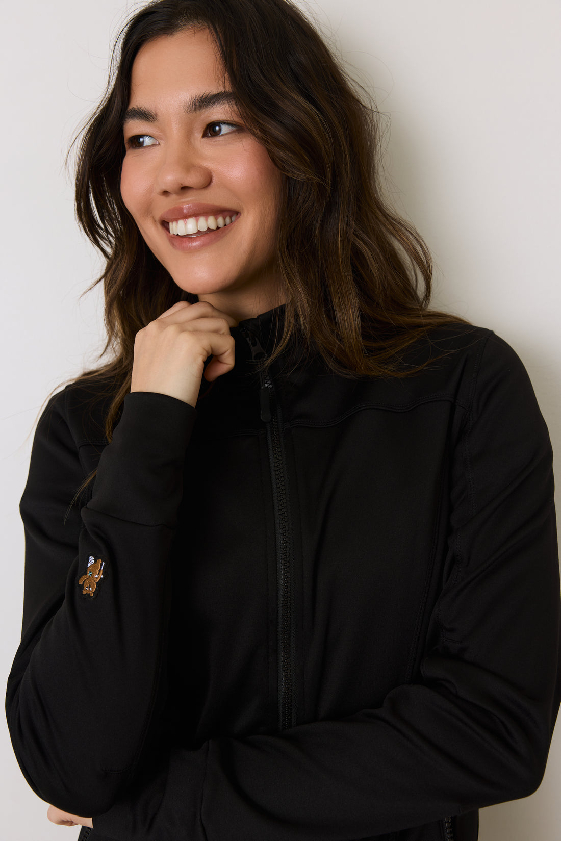 Veste Polyester Full Zip – Noir