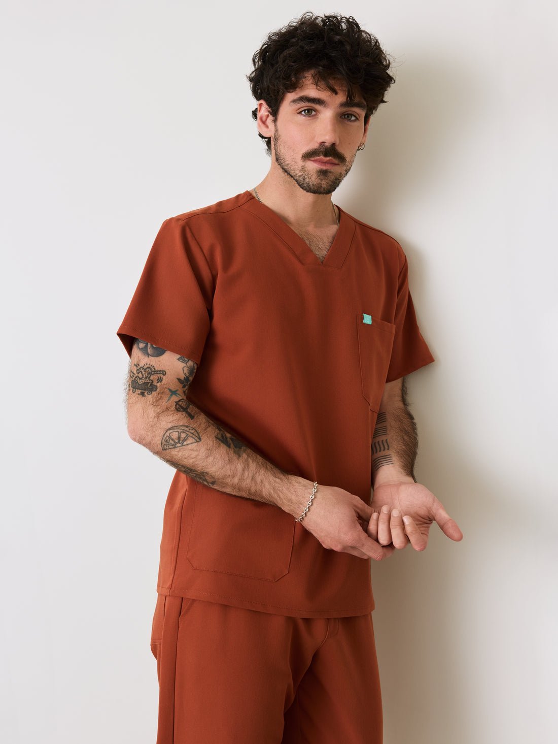 ZACK RE-GARDE™ - SEQUOIA - Three Pockets Men's Scrub Top - SILVADUR™