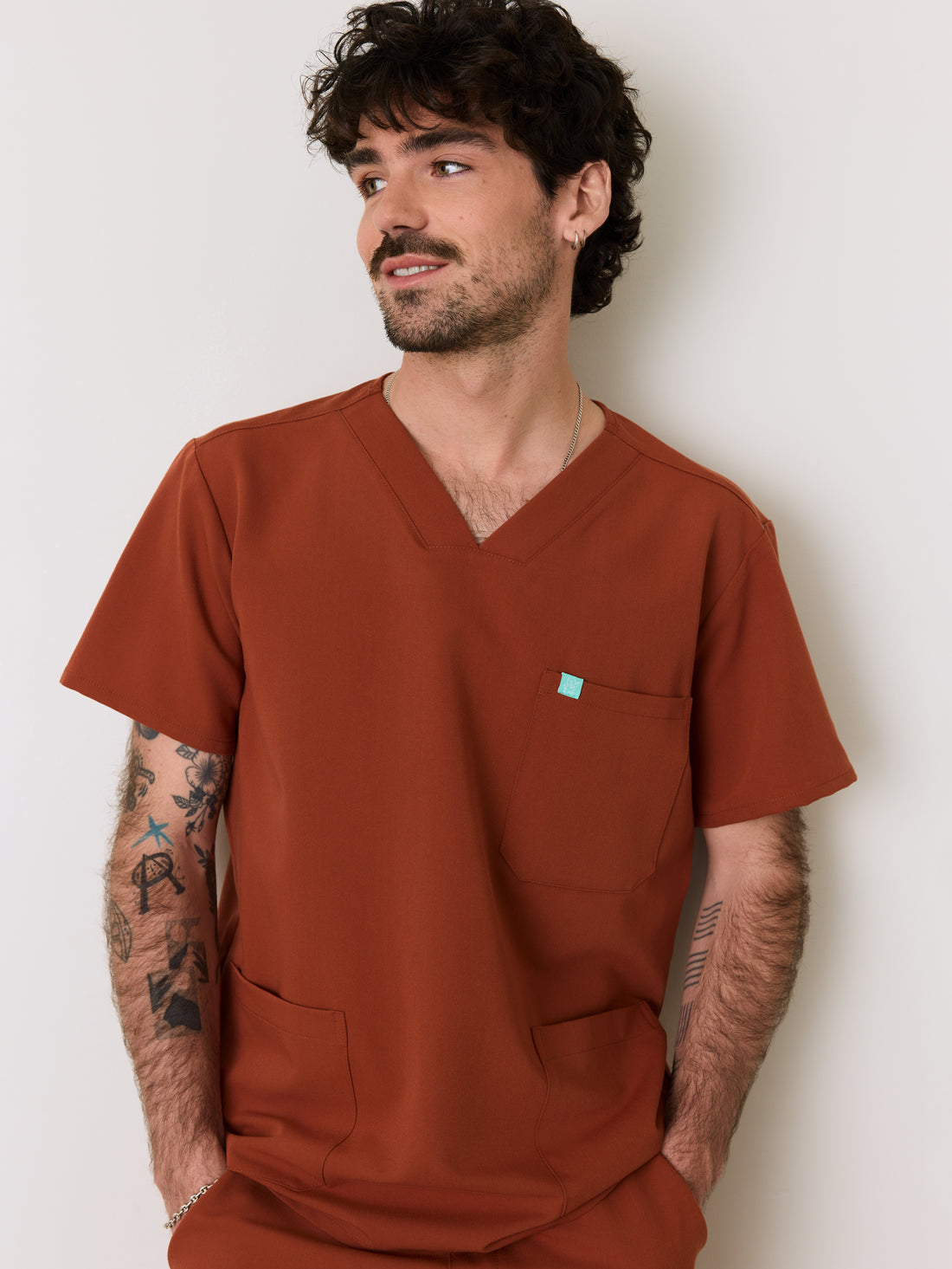 ZACK RE-GARDE™ - SEQUOIA - Three Pockets Men's Scrub Top - SILVADUR™