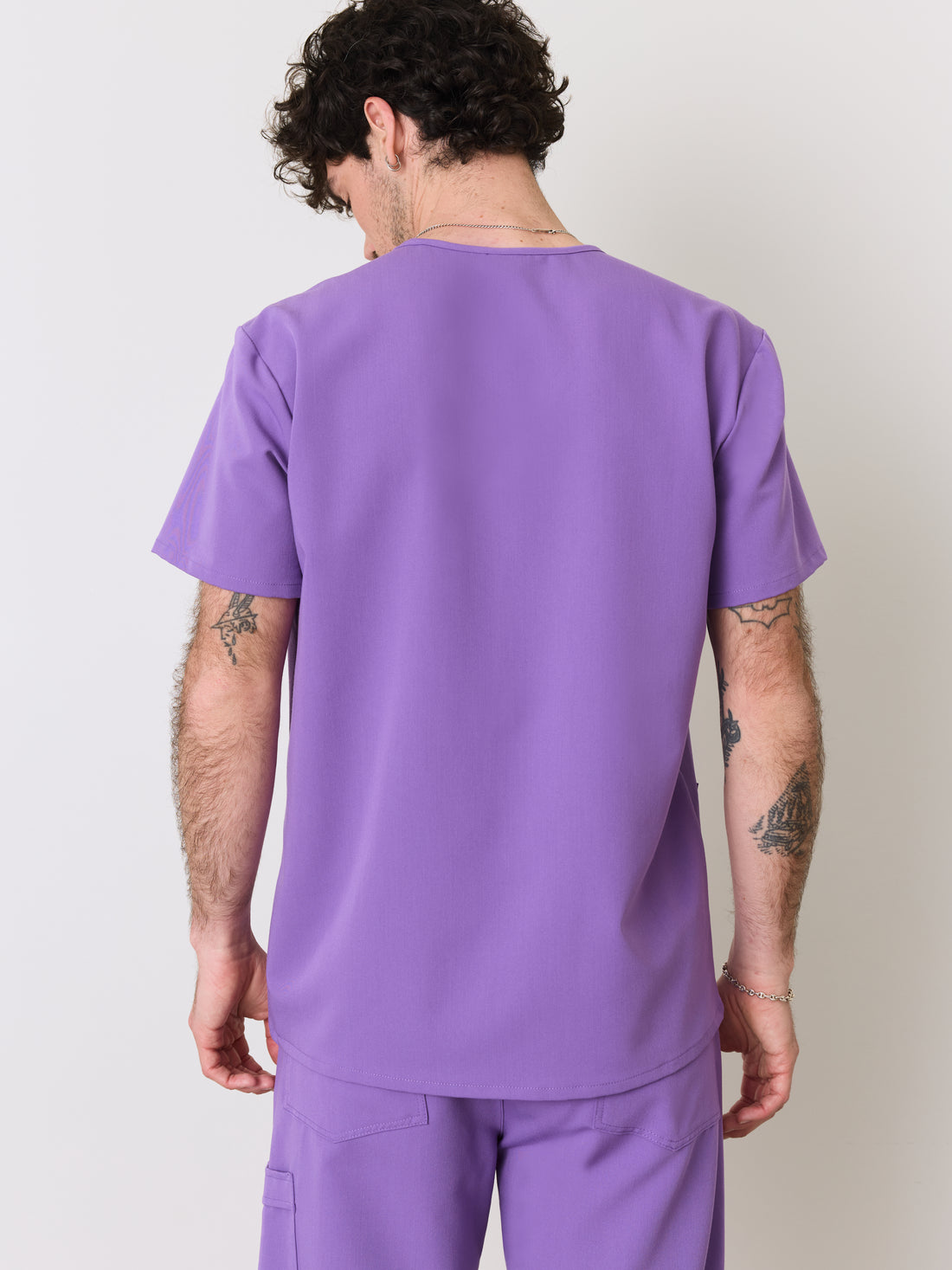 ZACK RE-GARDE™ - ROYAL LILAC - Three Pockets Men's Scrub Top - SILVADUR™