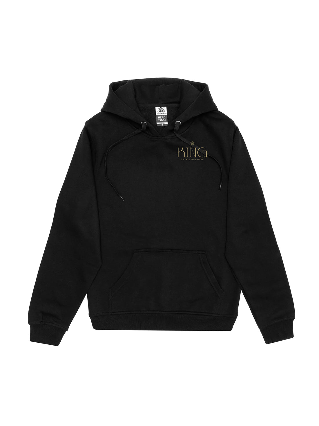 JLH2020 Hoodie - BLACK - King Animal Hospital Embroidery Left Chest - Teddy Right Wrist