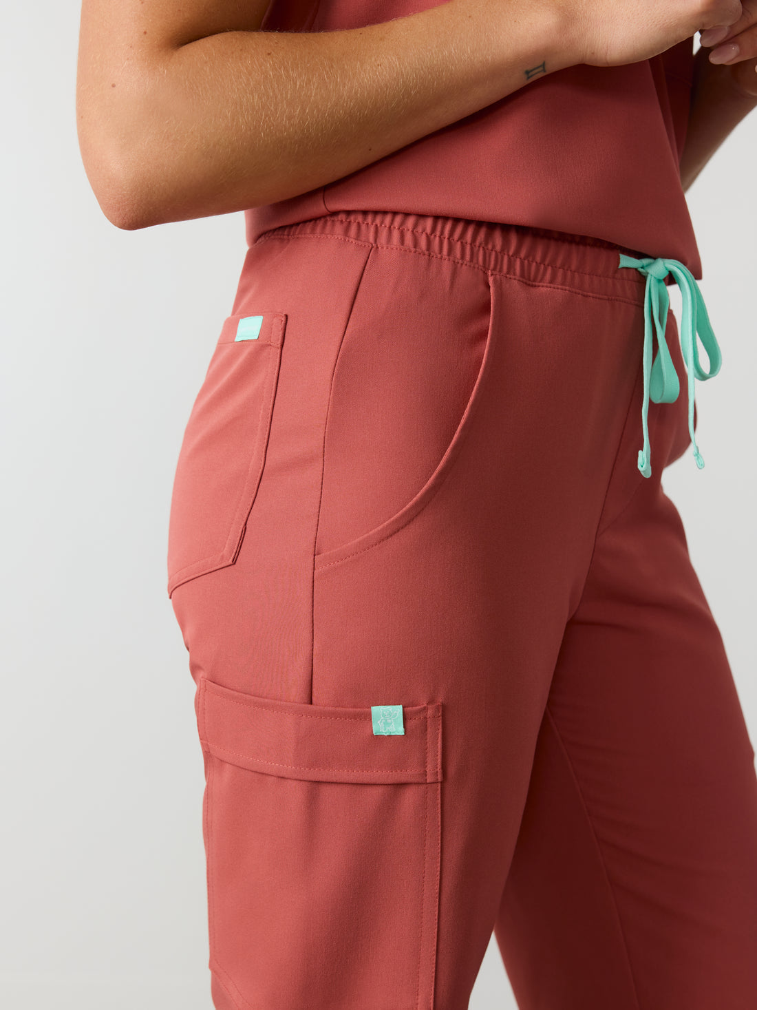 JULIETA RE-GARDE™ - MARSALA - Straight Cut Scrub Pants - SILVADUR™