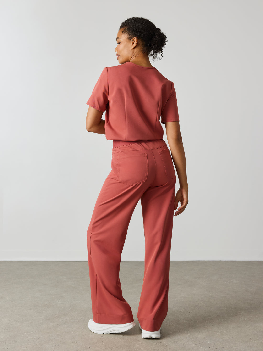 MILA RE-GARDE™ - MARSALA - Wide Leg Scrub Pants - SILVADUR™