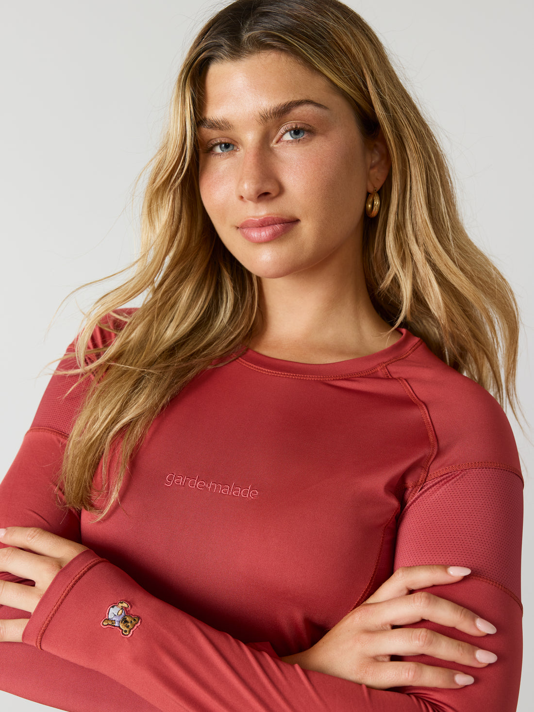 Women High-Performance Underscrub - Marsala - Long Sleeves