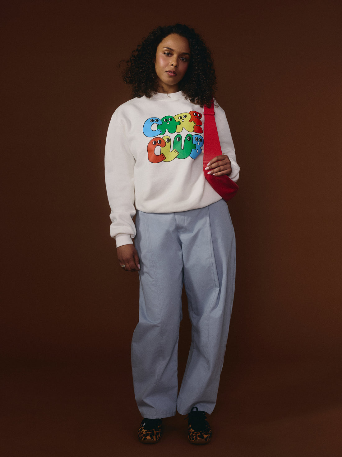 G-M x Pony - Crewneck Crème - Cartoon ''Care Club''