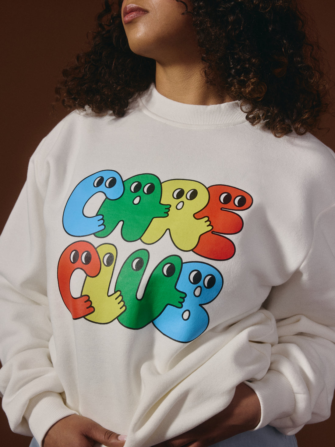 G-M x Pony - Crewneck Crème - Cartoon ''Care Club''