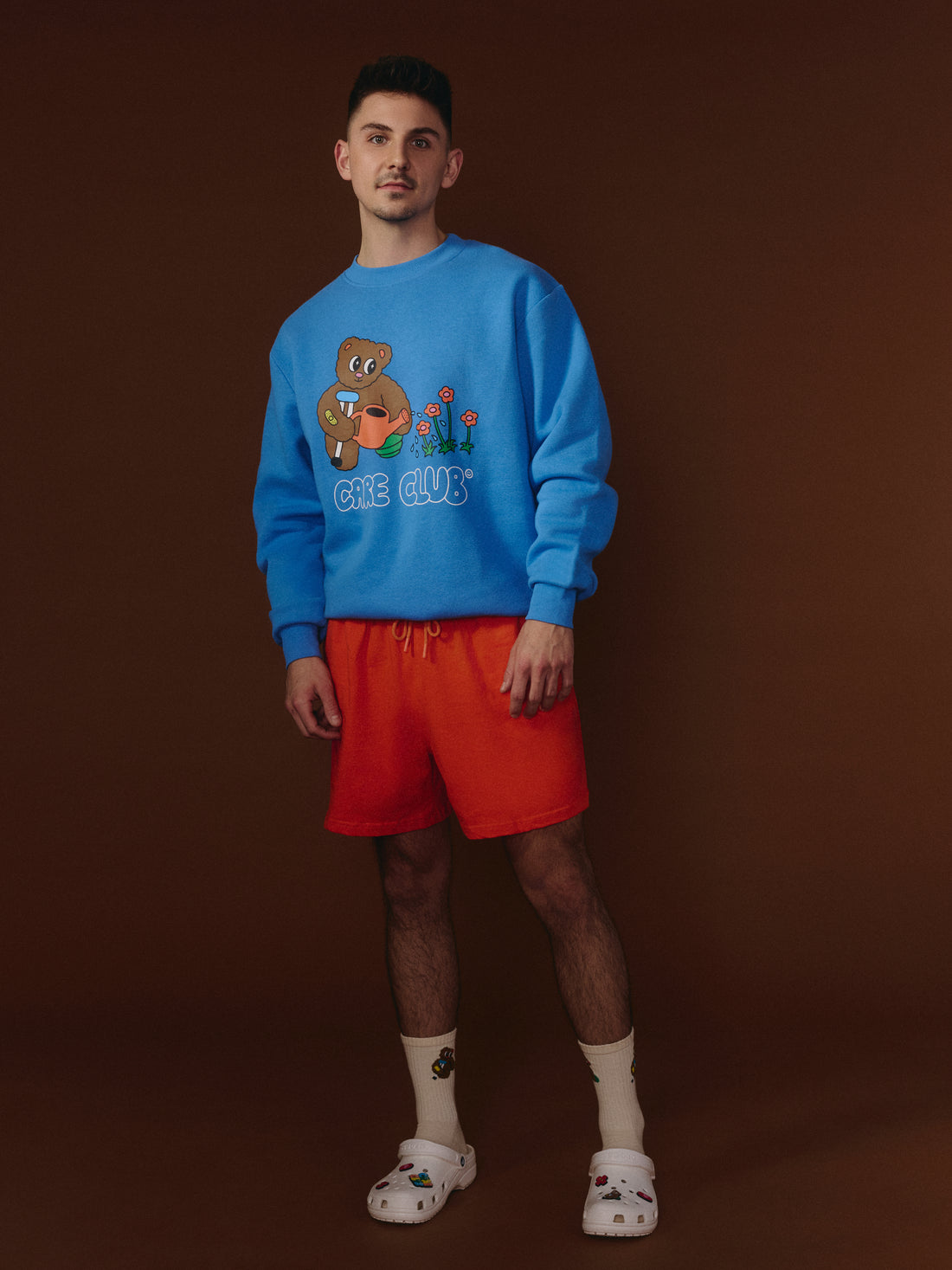 G-M x Pony - Crewneck Bleu - Teddy ''Care Club''