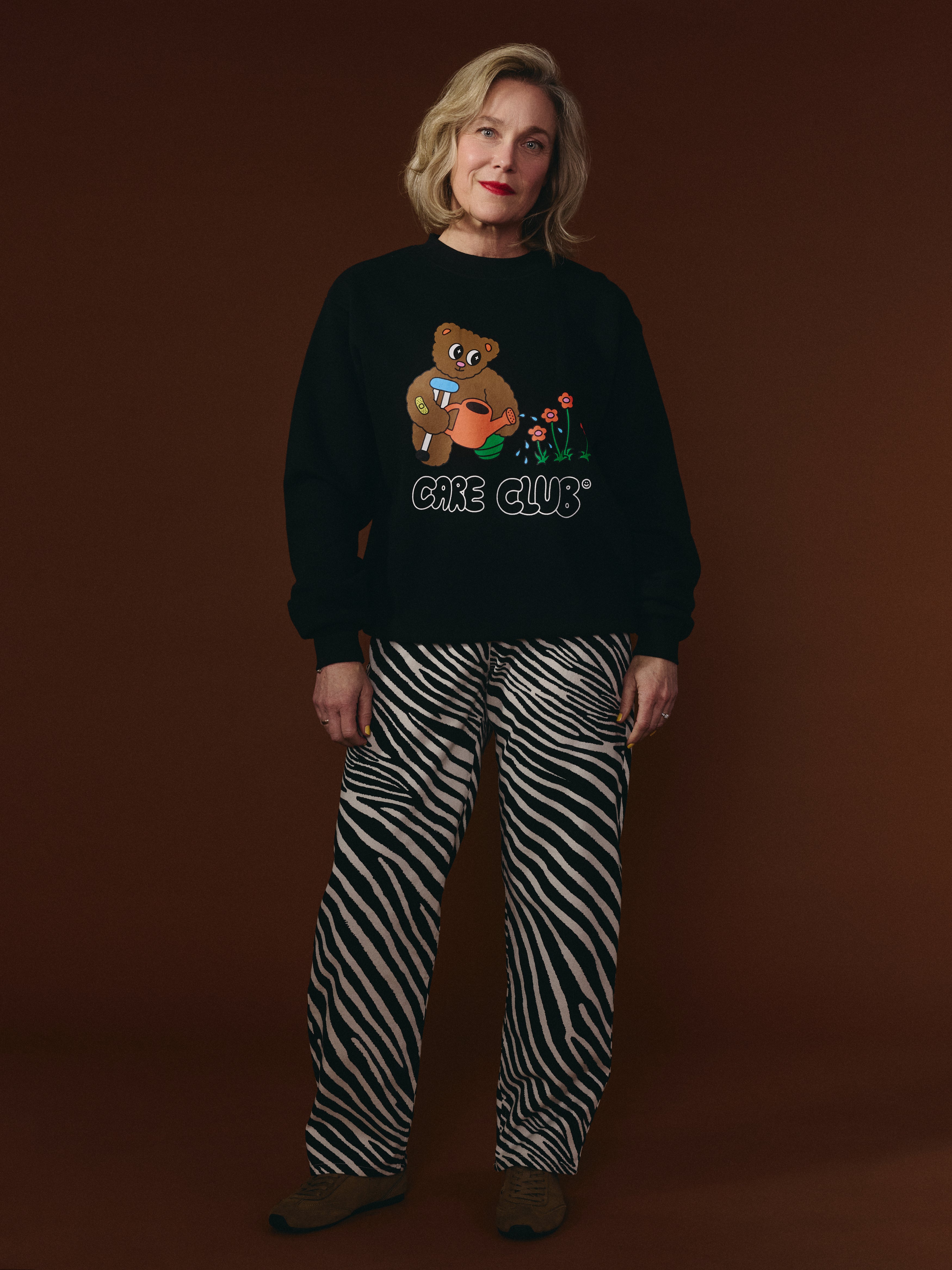 G-M x Pony - Crewneck Black - Teddy ''Care Club'' – Garde-Malade