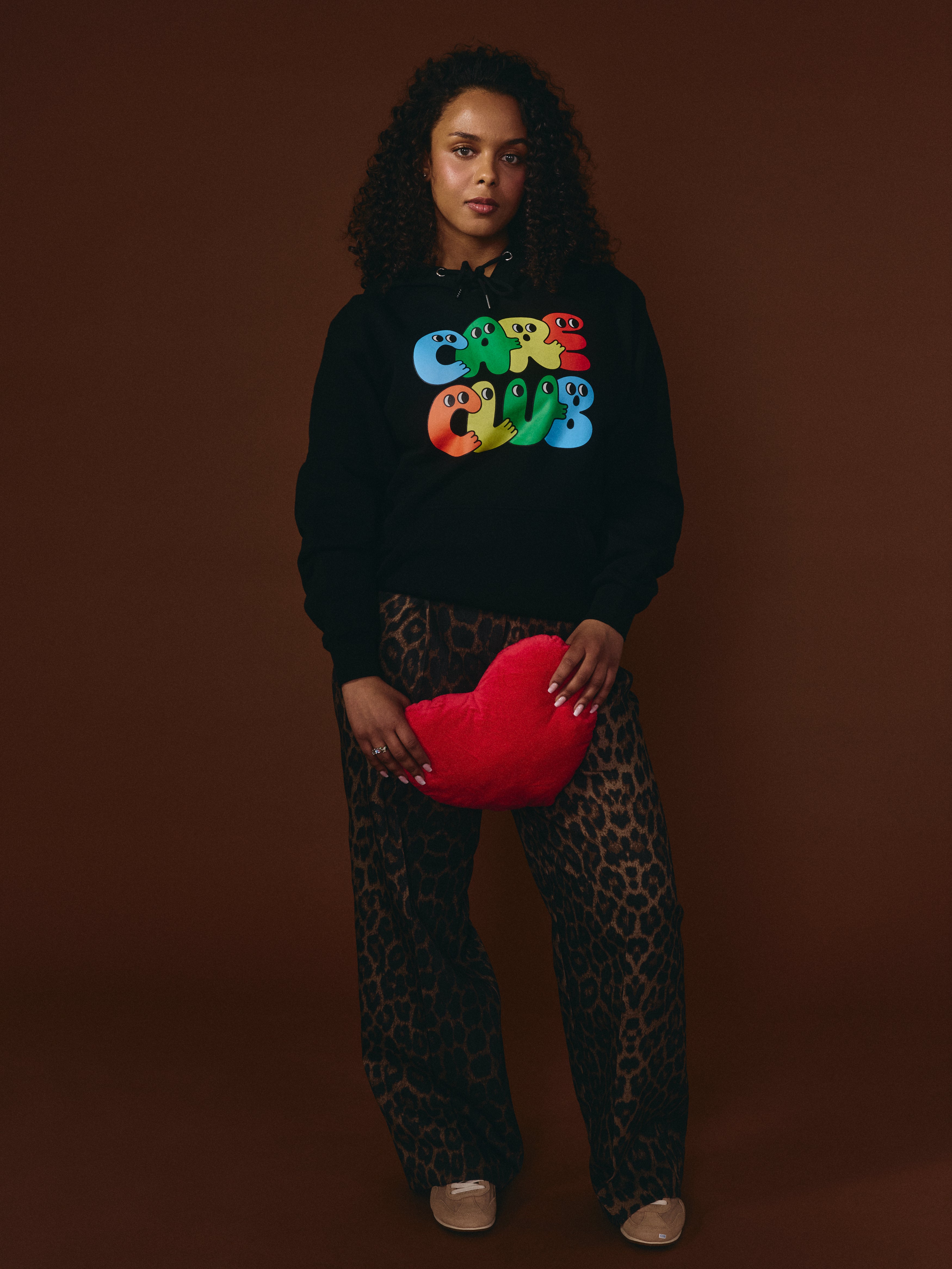 G-M x Pony - Hoodie Black - Cartoon ''Care Club''