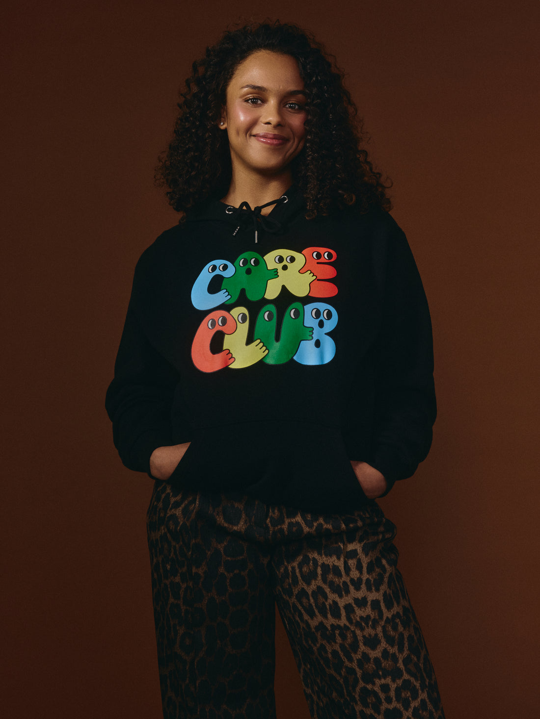 G-M x Pony - Hoodie Black - Cartoon ''Care Club''