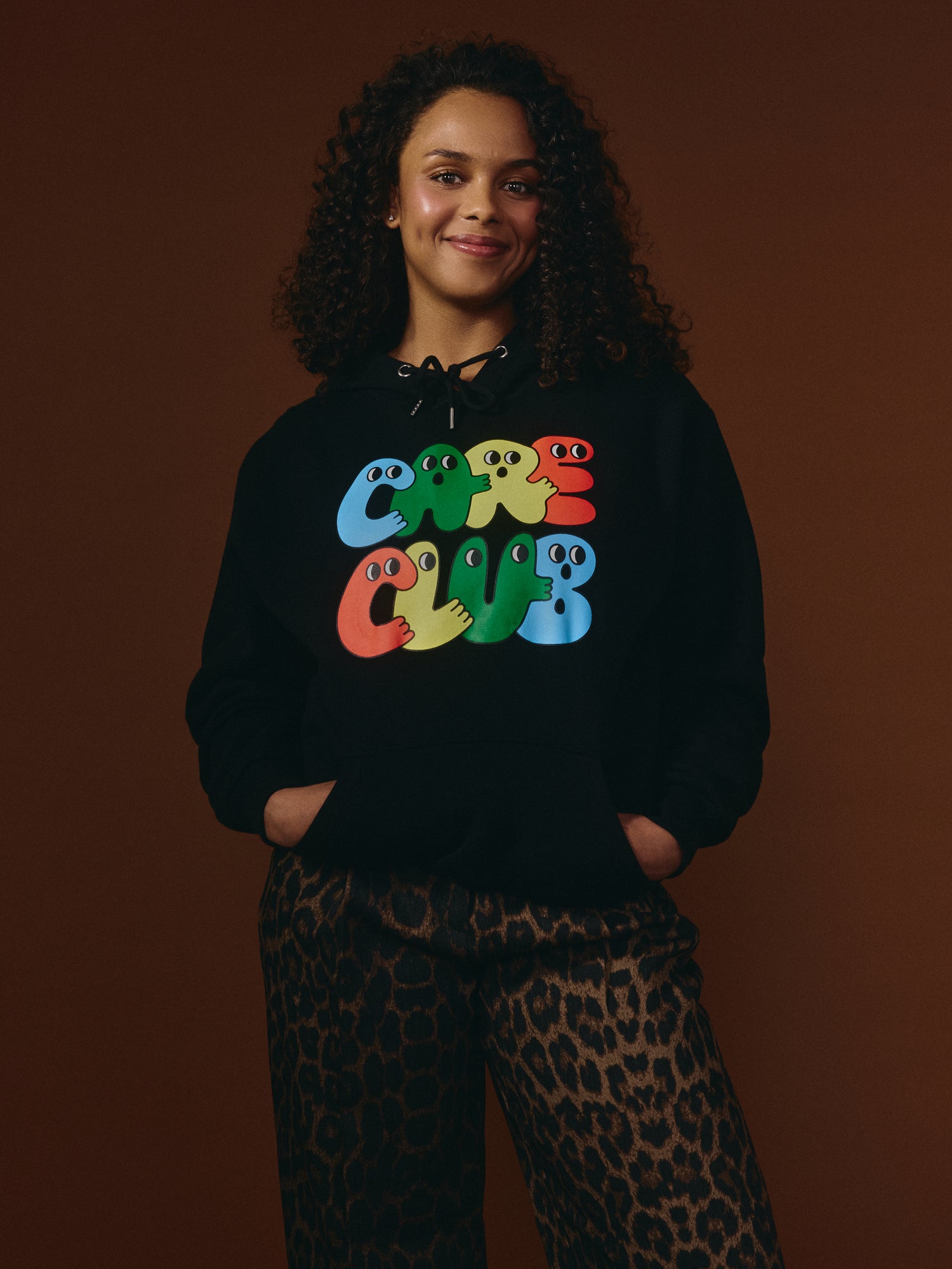 G-M x Pony - Hoodie Noir - Cartoon ''Care Club''