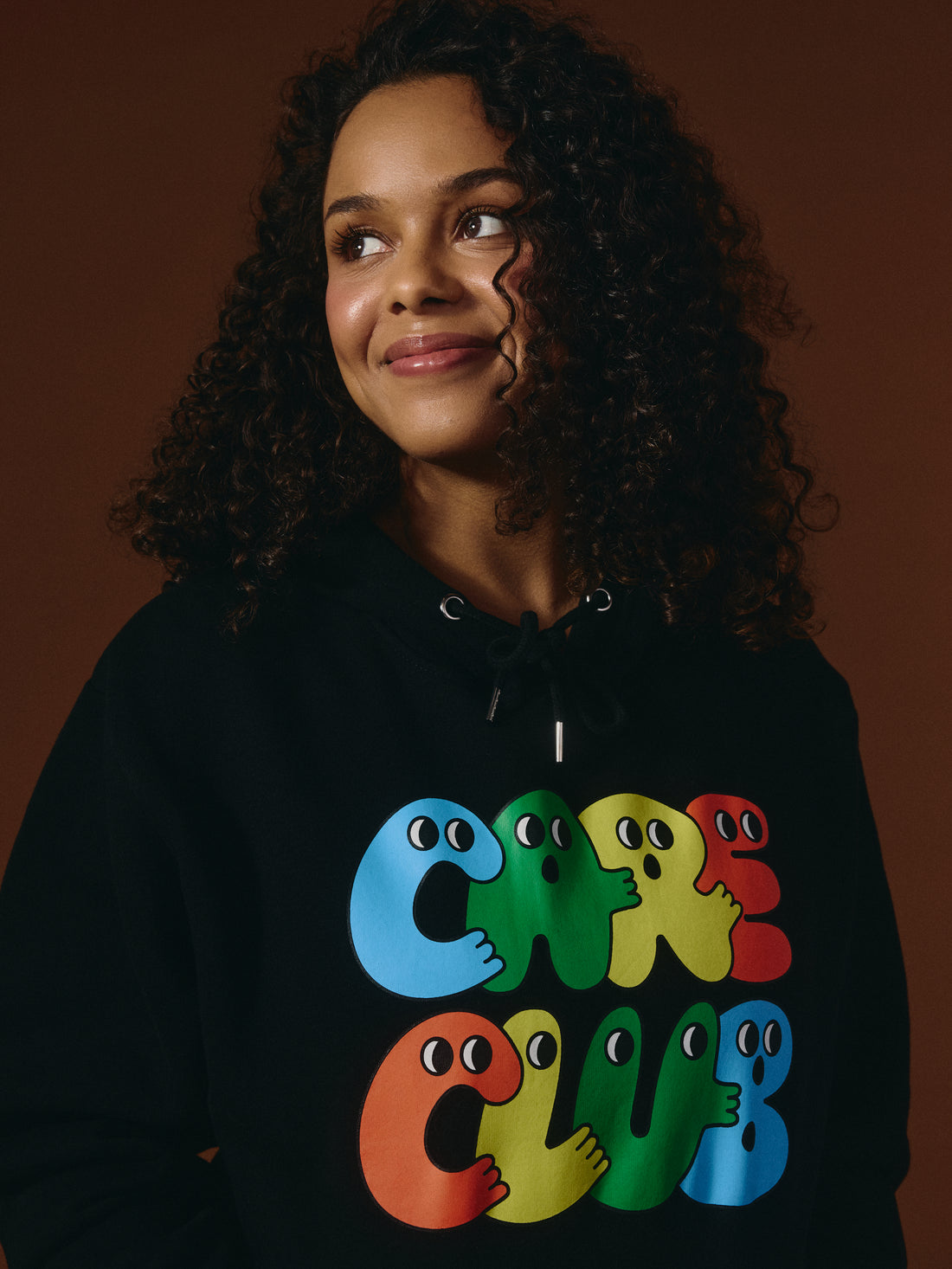 G-M x Pony - Hoodie Black - Cartoon ''Care Club''