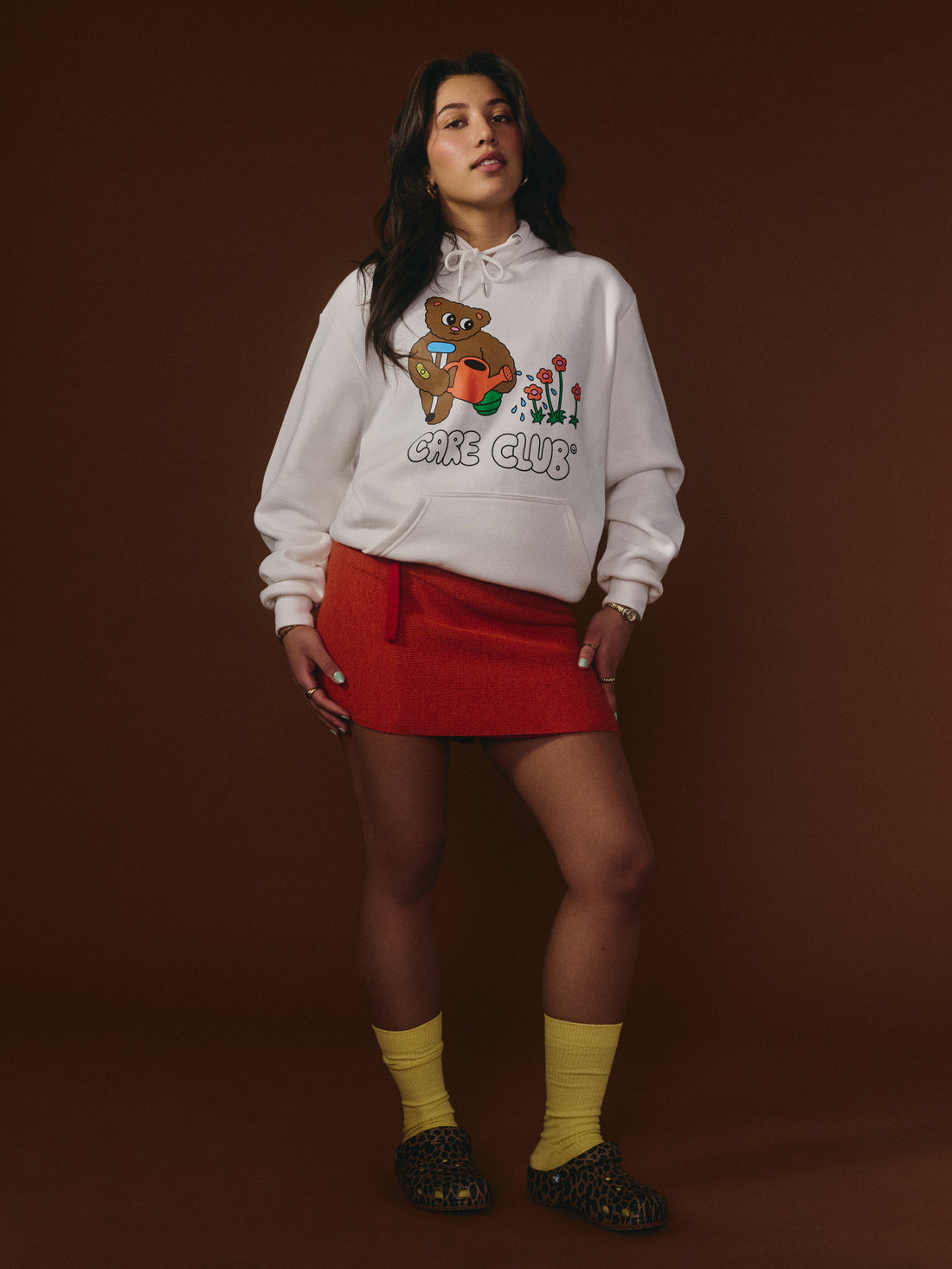 G-M x Pony - Hoodie Crème - Teddy ''Care Club''