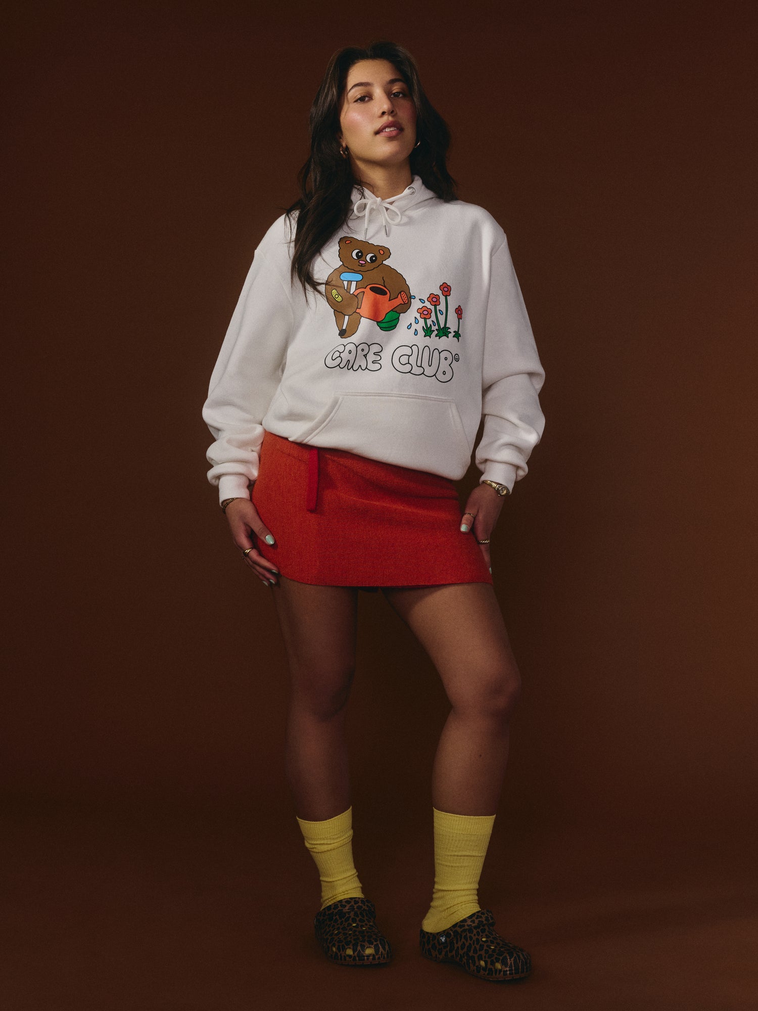 G-M x Pony - Hoodie Crème - Teddy ''Care Club''