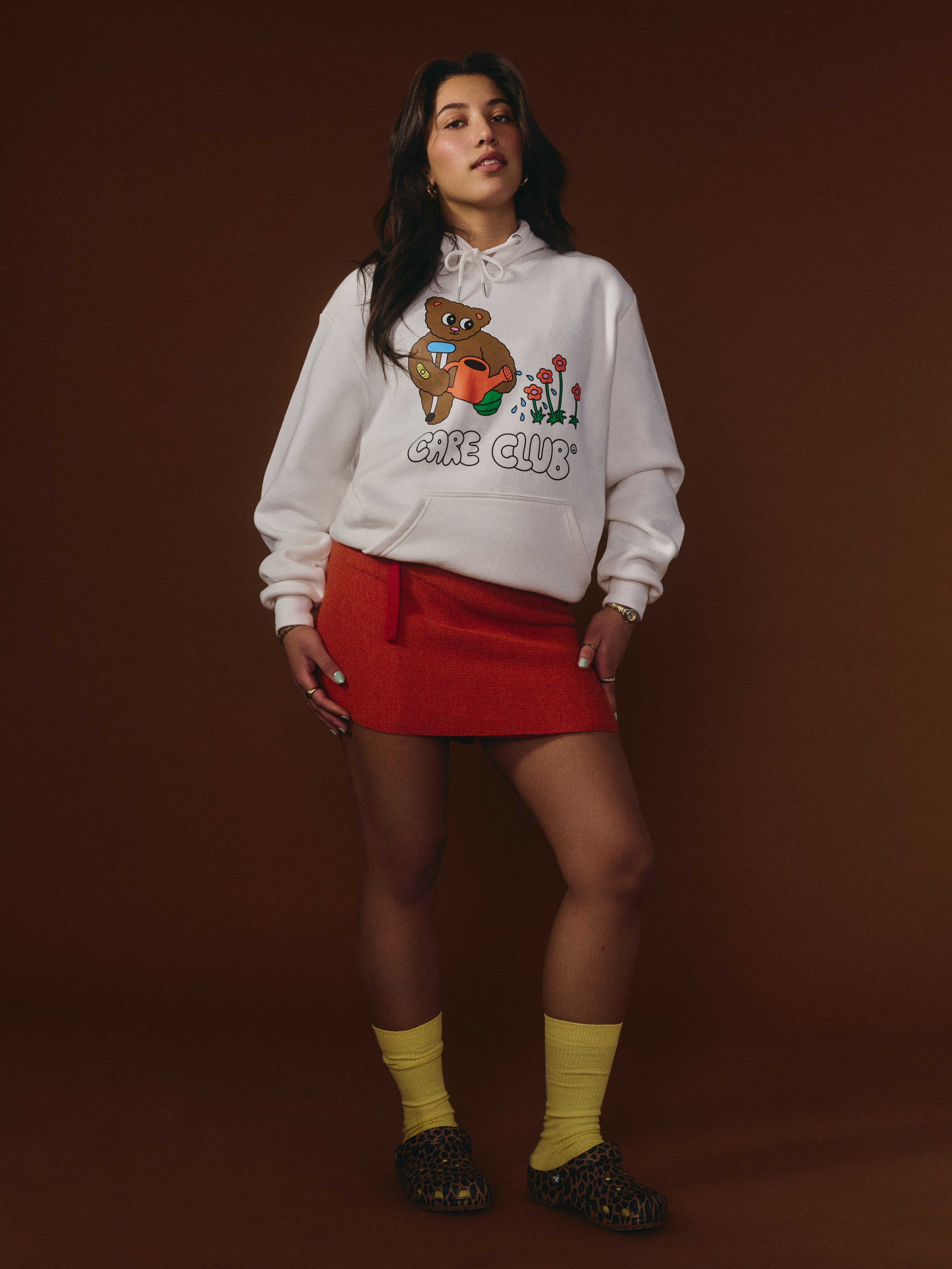 G-M x Pony - Hoodie Cream - Teddy ''Care Club''