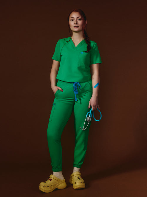 ROSIE RE-GARDE™ - G-M x PONY GREEN - Jogger Scrub Pants - SILVADUR™