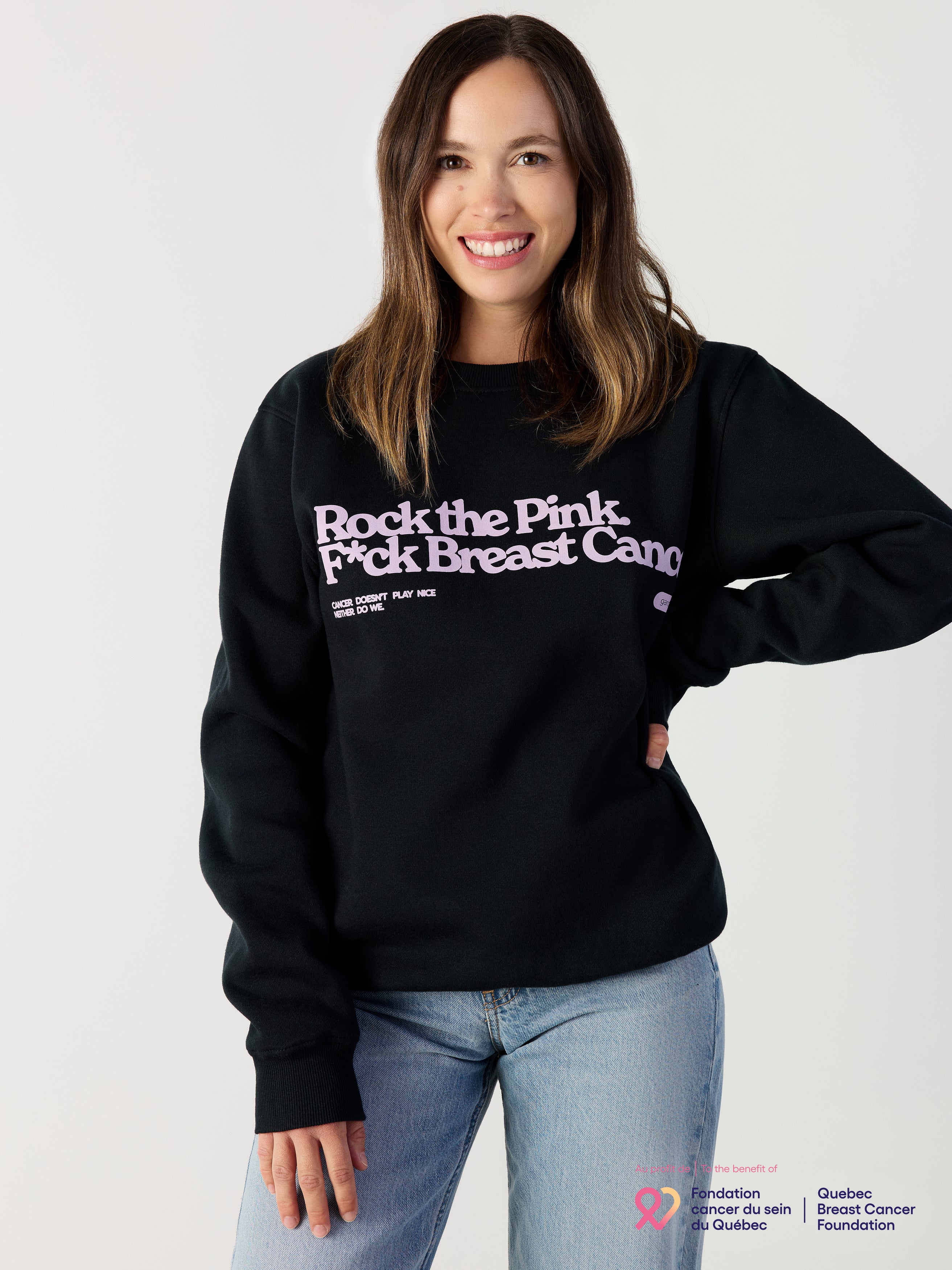 Rock The Pink - Crewneck Noir