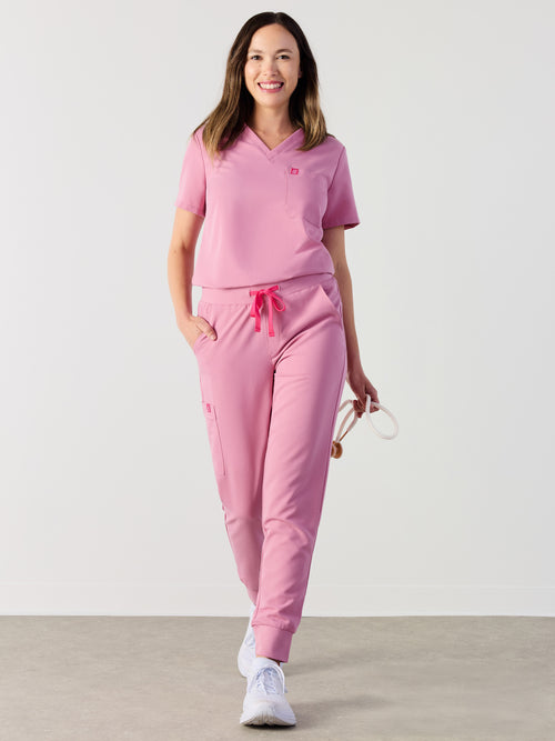 DEMI RE-GARDE™ - HOPEFUL PINK - Jogger Scrub Pants - SILVADUR™