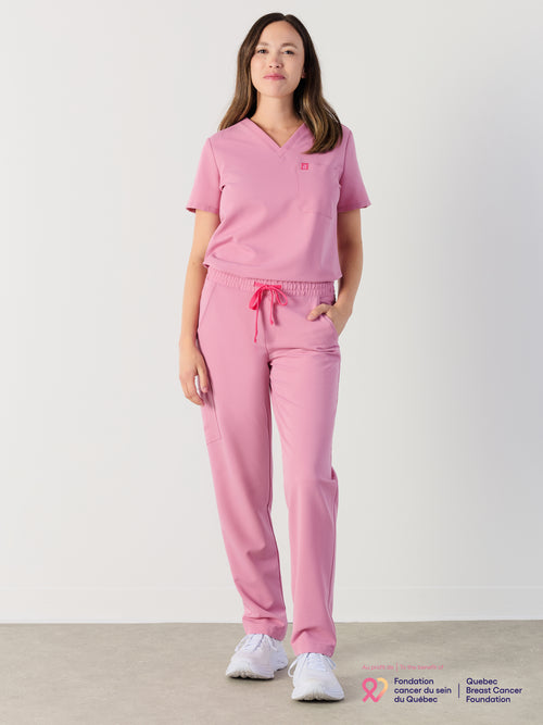 JULIETA RE-GARDE™ - HOPEFUL PINK - Straight Cut Scrub Pants - SILVADUR™