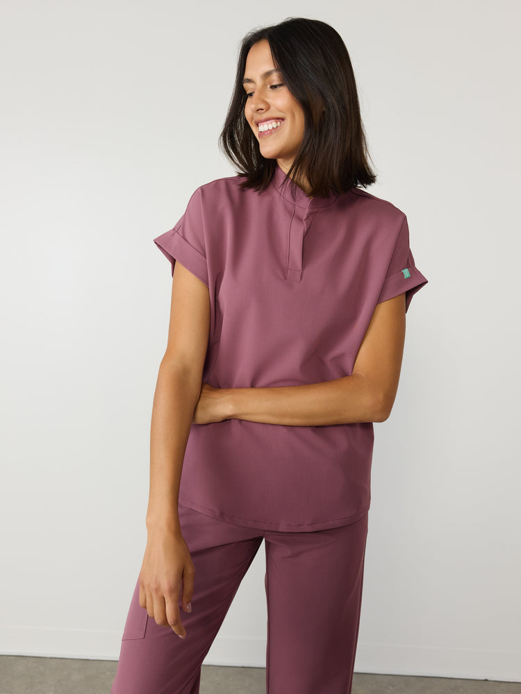 CHARLIE RE-GARDE™ - ROSE ANTIQUE - Haut Col Mao - SILVADUR™