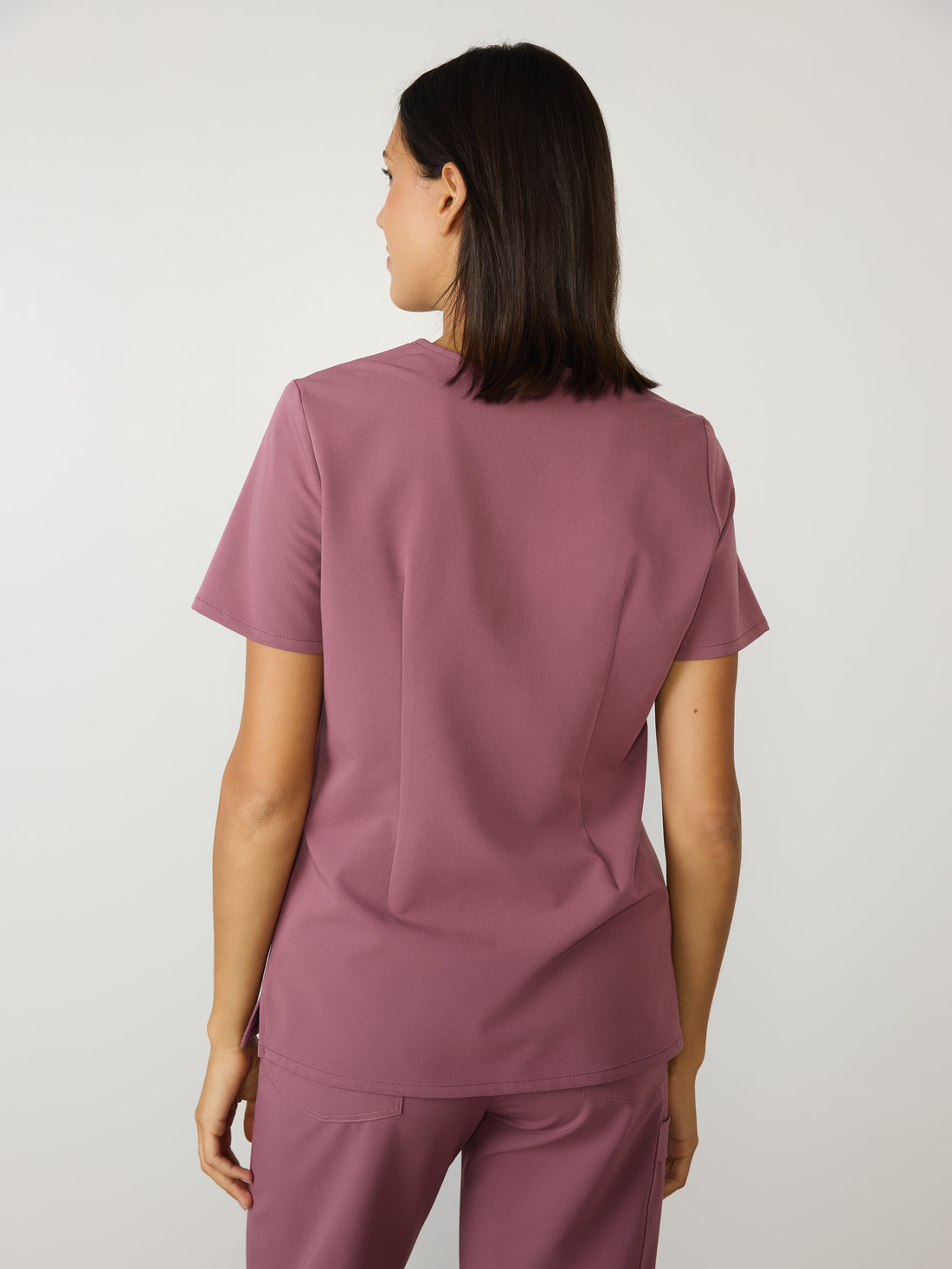 GABRIELLE RE-GARDE™ - ANTIQUE ROSE - One Pocket Scrub Top - SILVADUR™