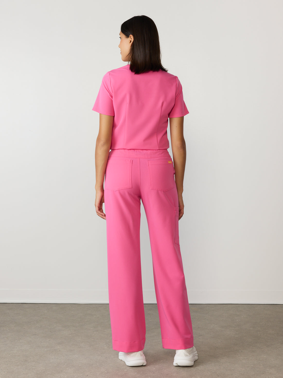 MILA RE-GARDE™ - SUNRISE PINK - Wide Leg Scrub Pants - SILVADUR™