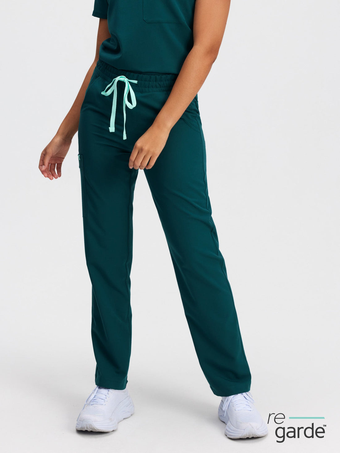 JULIETA RE-GARDE™ - TEAL - Straight Cut Scrub Pants - SILVADUR™