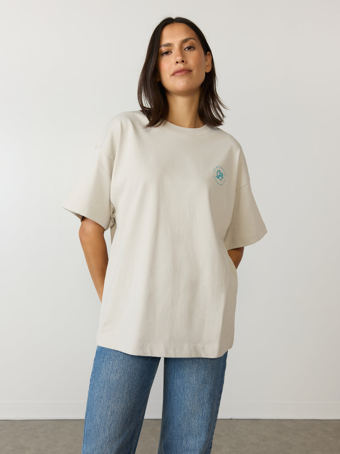 Oversized T-Shirt Unisexe - Bleu Paradis