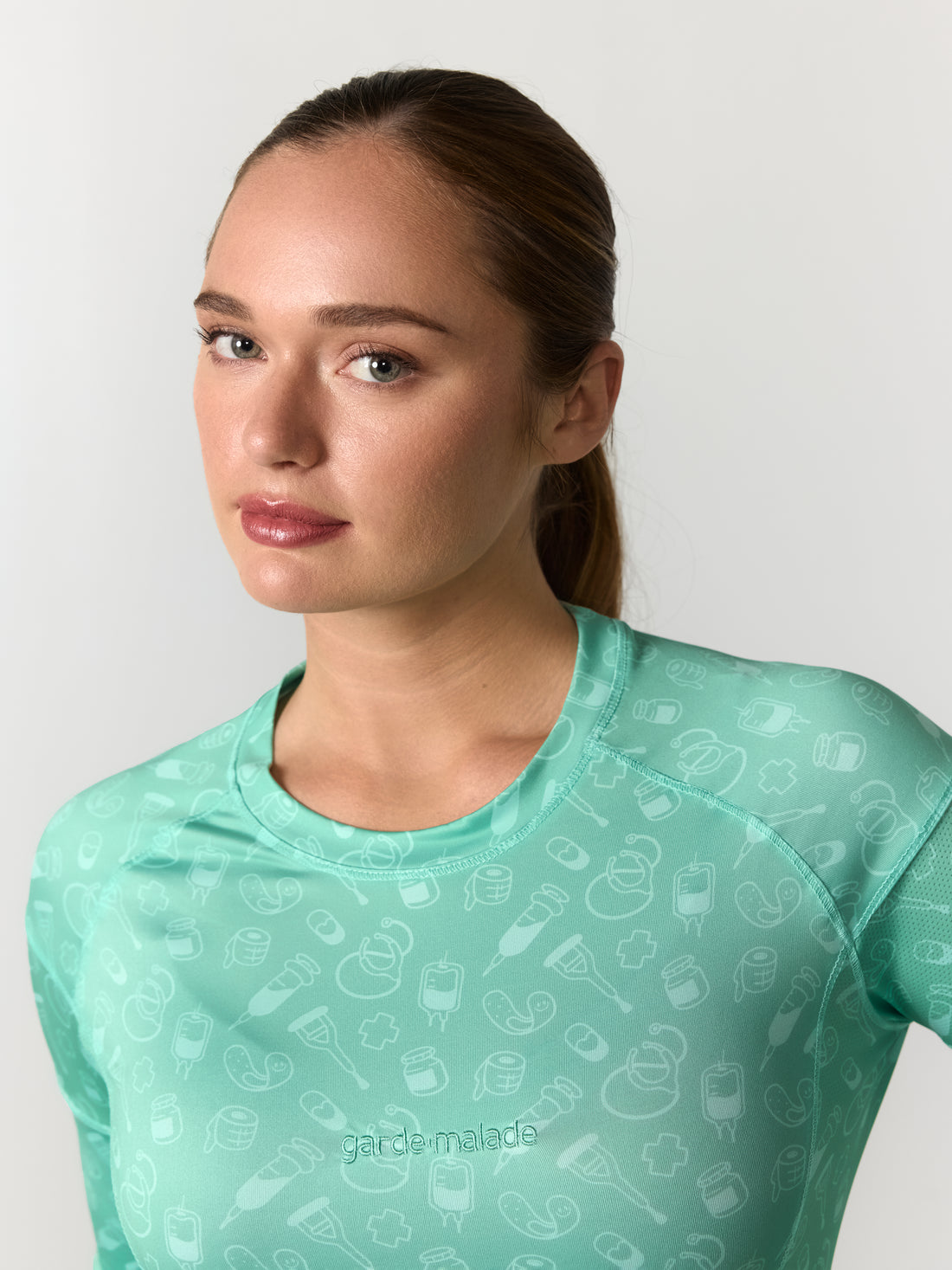 Women High-Performance Underscrub Essentials - Mint - Long Sleeve