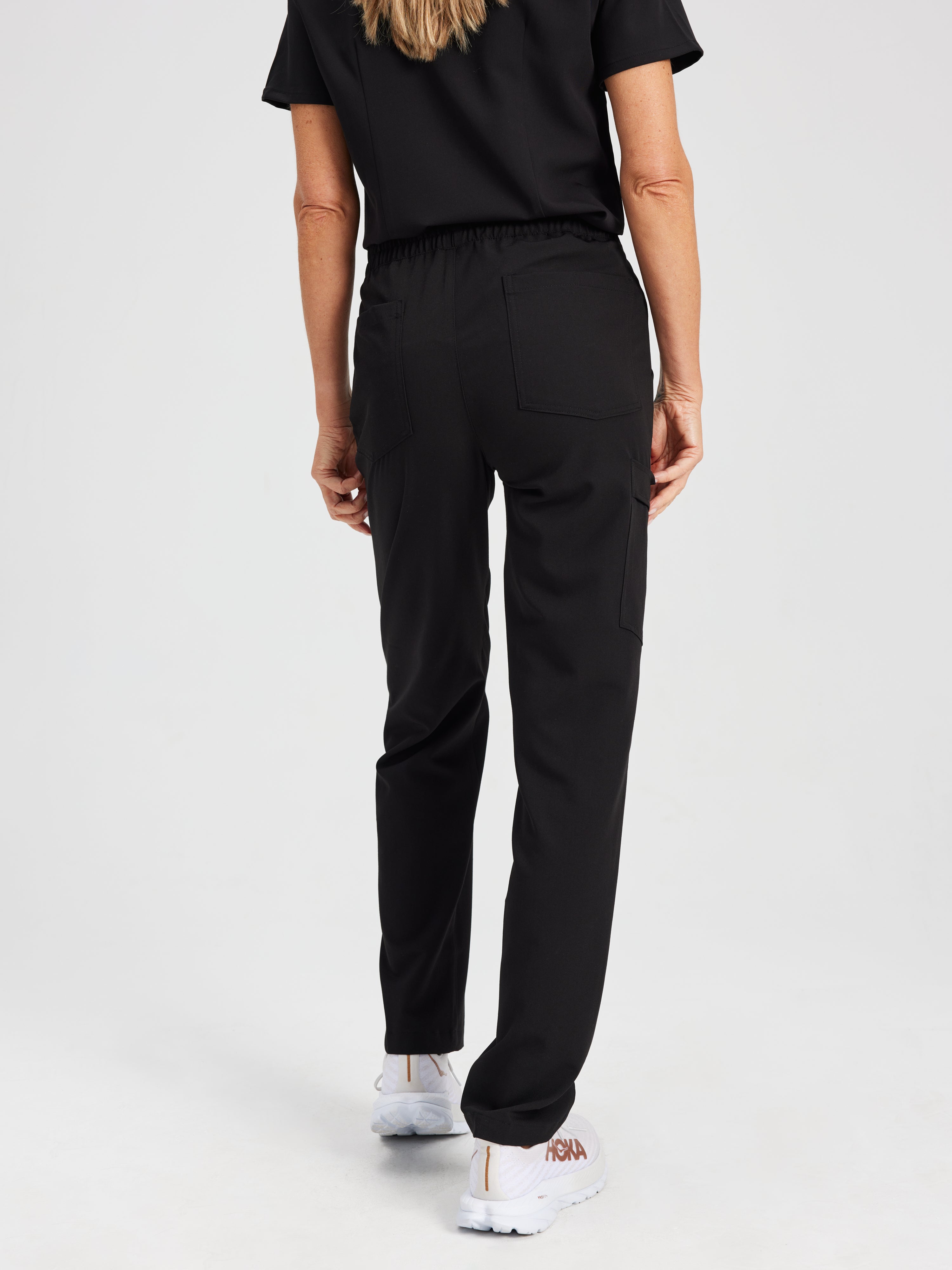 JULIETA RE-GARDE™ - BLACK - Straight Cut Scrub Pants - SILVADUR™