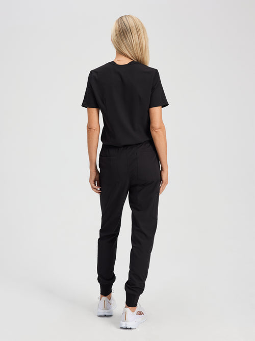 DEMI RE-GARDE™ - BLACK - Jogger Scrub Pants - SILVADUR™