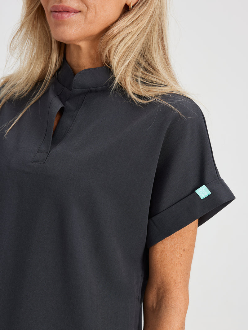 Haut Stretch Bebe Taille S - Manches Courtes, Col V Mandarine - Occasion Très Bon état