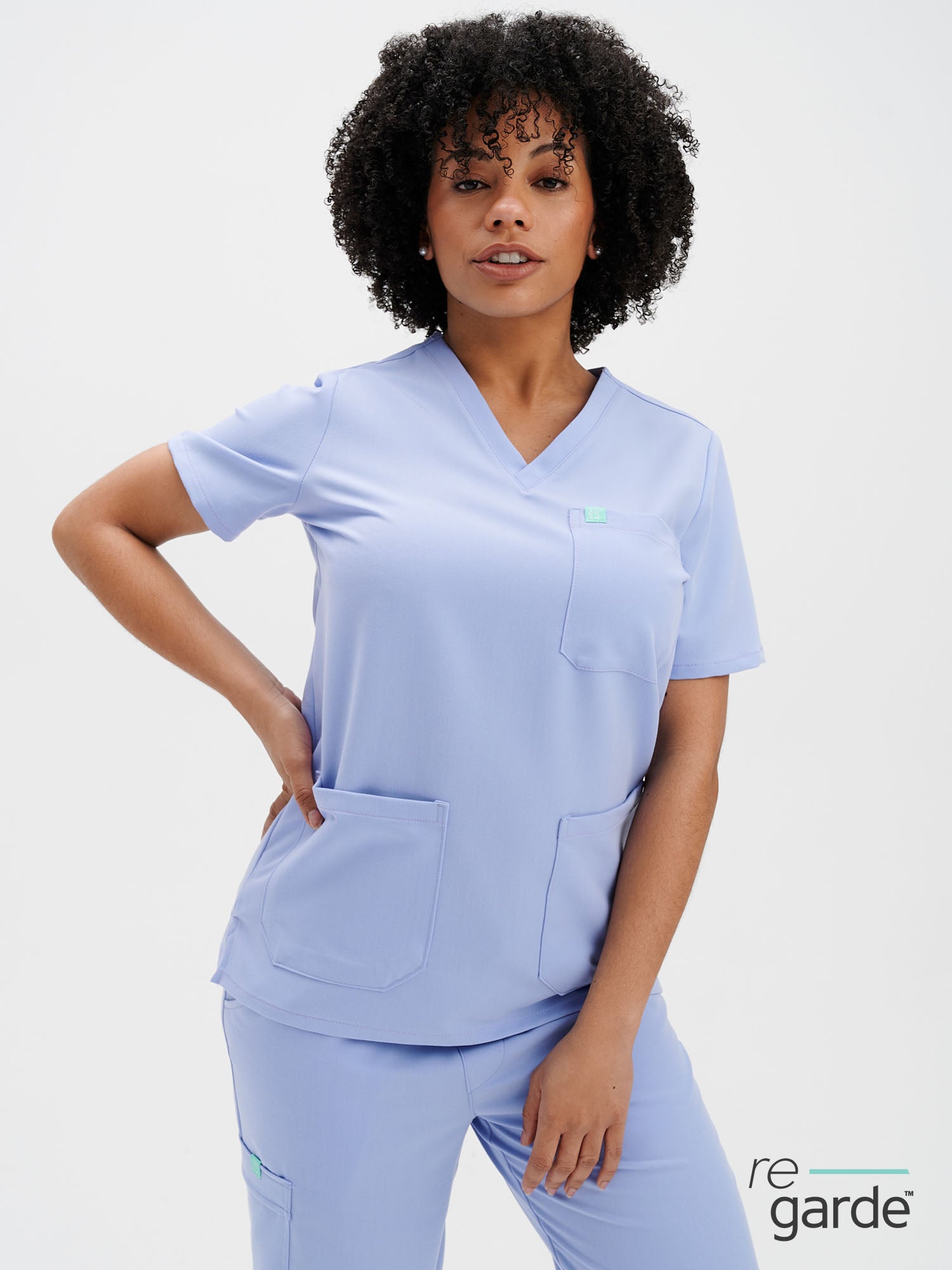 CHLOE RE-GARDE™ - MAUVE PERSAN - Three Pockets Scrub Top - FINAL SALE